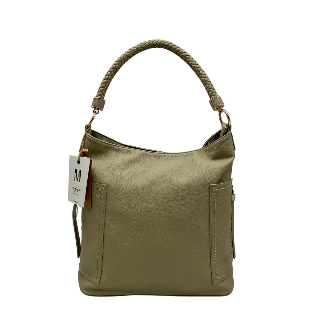 Miztique Grey Faux Leather "The Grace" Hobo Purse